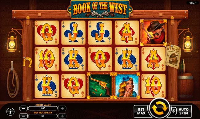 Выигрыш в игре Book of the West