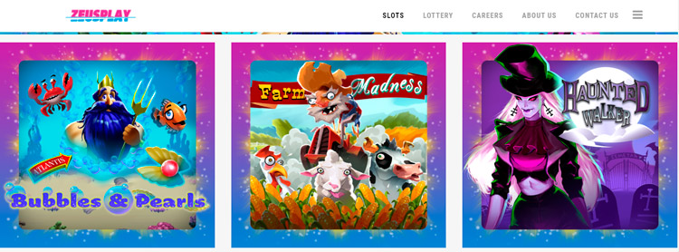 Слоты на сайте Zeus