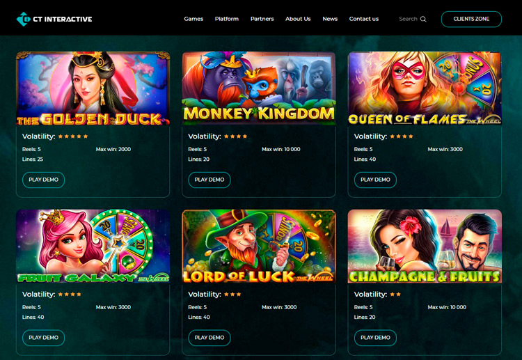 Слоты CT Interactive