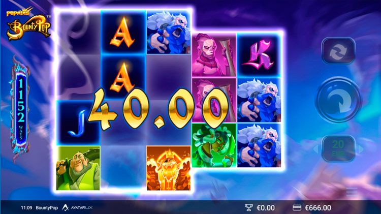 Выигрыш в слоте BountyPop