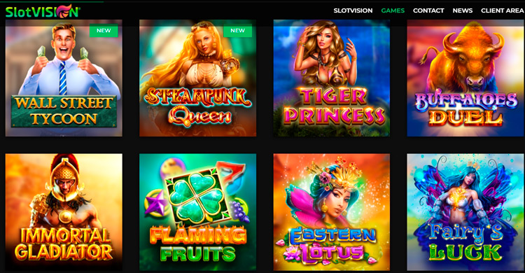 Игровые автоматы на сайте Slotvision