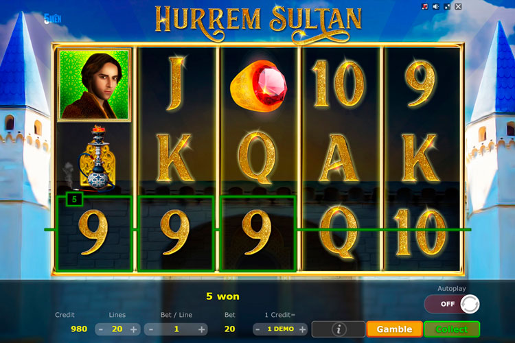 Выигрыш в слоте Hurrem Sultan