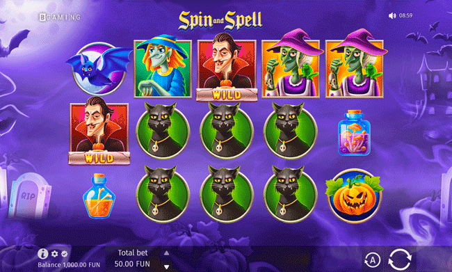 Геймплей Spin and Spell